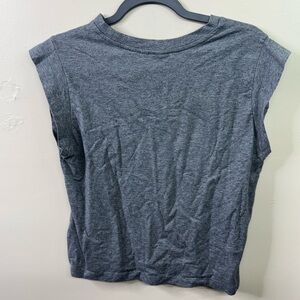 Celebrity Pink Gray Cap-Sleeve Tank Top